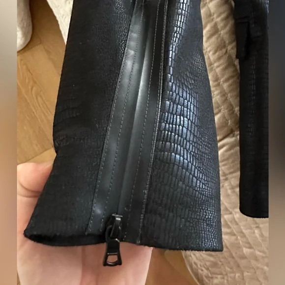 Alice and Olivia Macey Vegan Leather Blazer